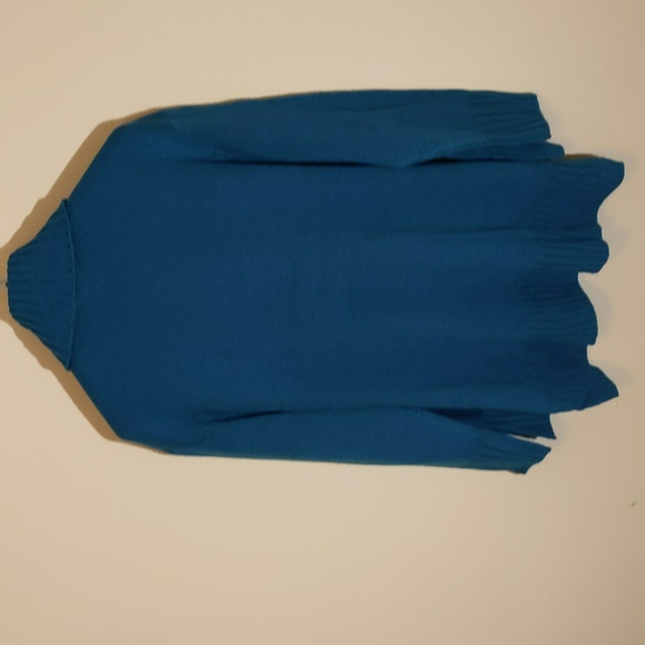 Joe Fresh| NWT Blue Long Sleeve Turtleneck Sweater With Side Slits Acrylic - Picture 6 of 13